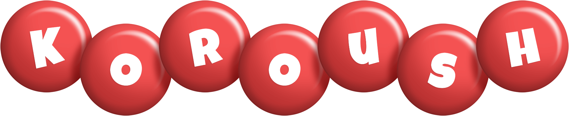 Koroush candy-red logo