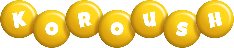 Koroush candy-yellow logo