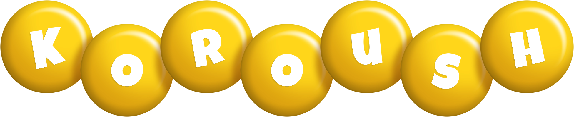 Koroush candy-yellow logo