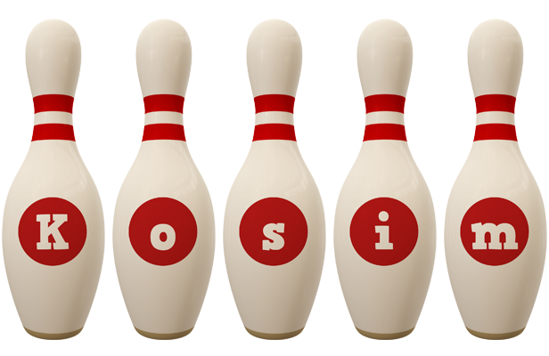 Kosim bowling-pin logo