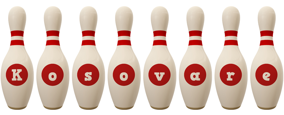 Kosovare bowling-pin logo