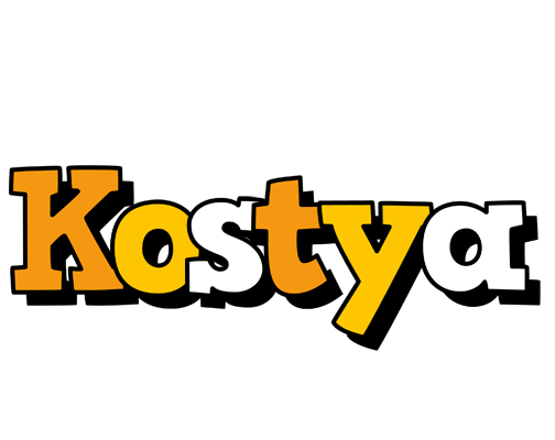 Kostya cartoon logo