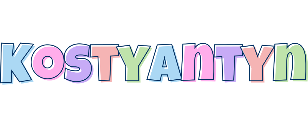 Kostyantyn pastel logo