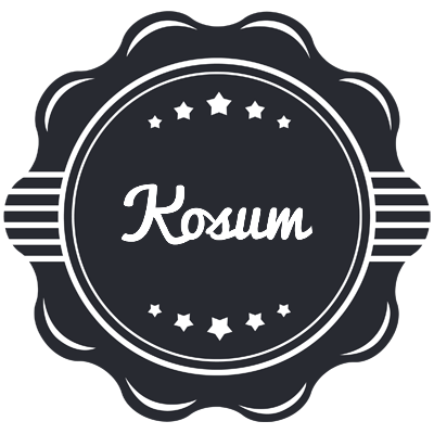 Kosum badge logo