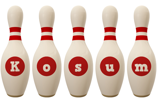 Kosum bowling-pin logo