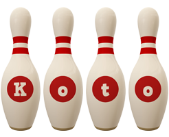 Koto bowling-pin logo