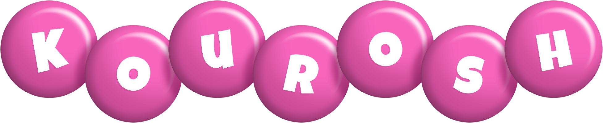 Kourosh candy-pink logo