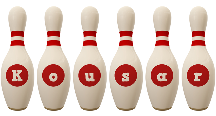 Kousar bowling-pin logo