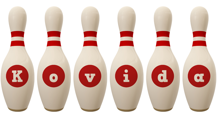 Kovida bowling-pin logo