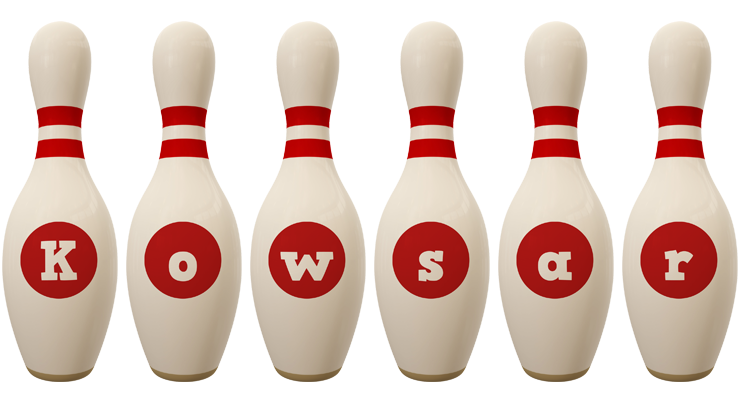 Kowsar bowling-pin logo
