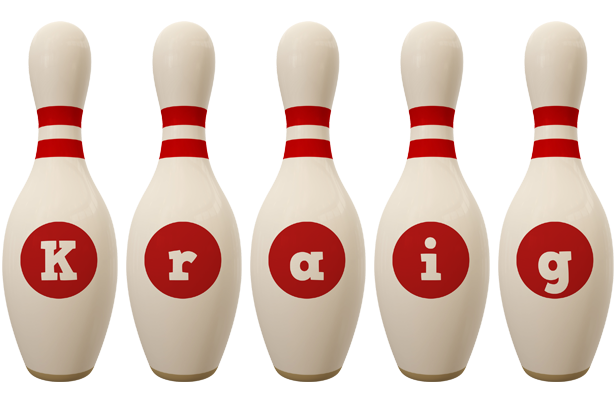 Kraig bowling-pin logo