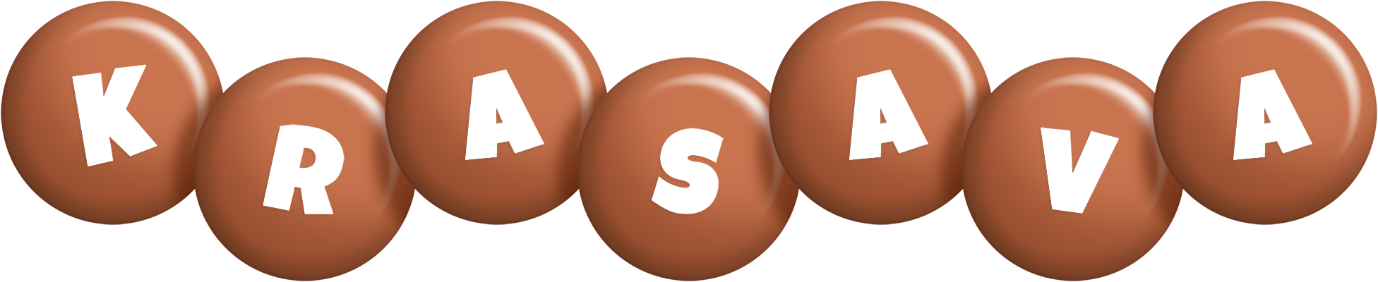 Krasava candy-brown logo