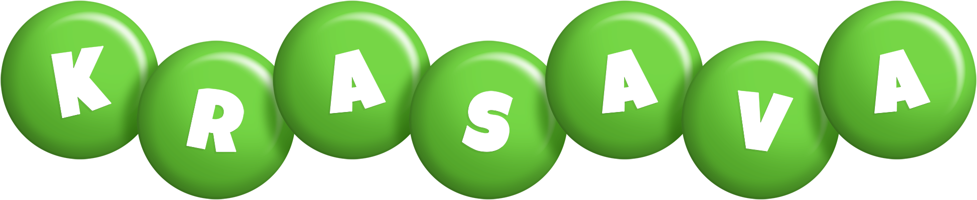Krasava candy-green logo