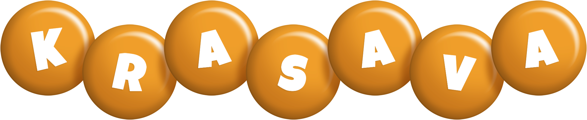 Krasava candy-orange logo