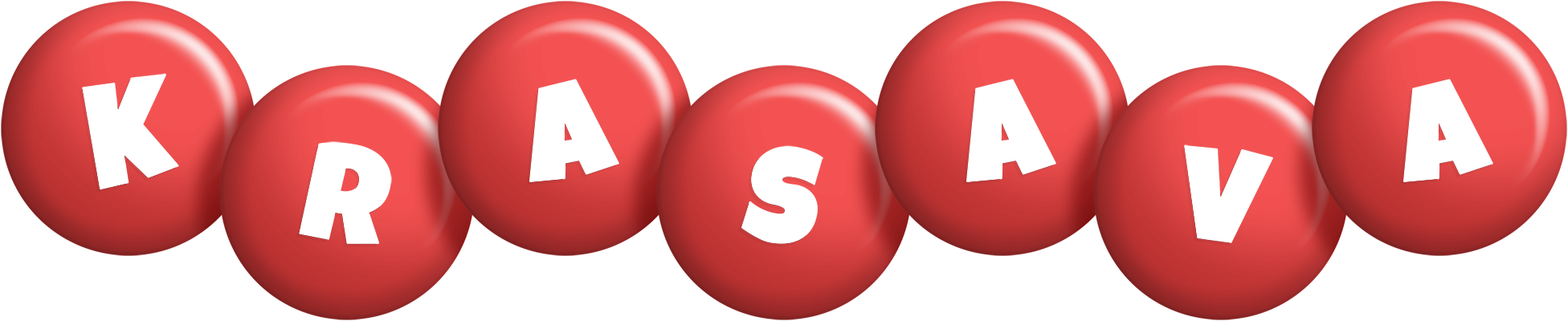 Krasava candy-red logo