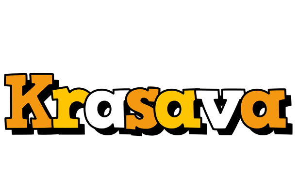 Krasava cartoon logo