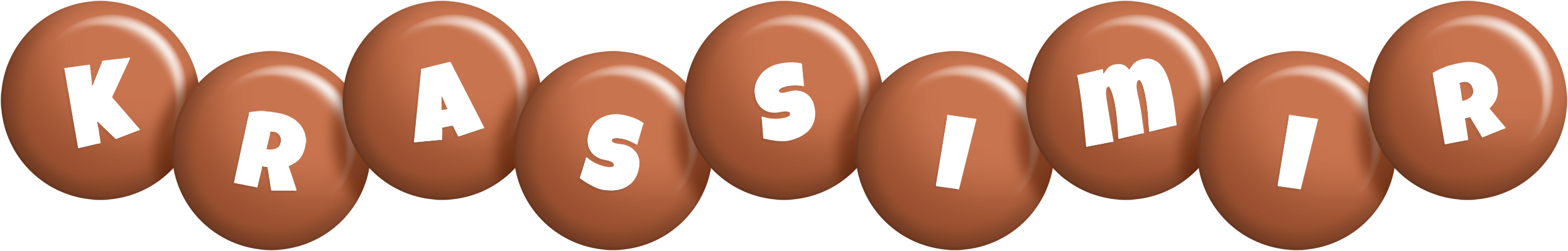 Krassimir candy-brown logo