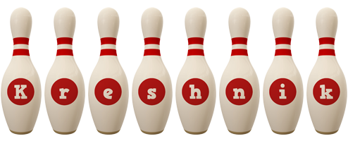 Kreshnik bowling-pin logo