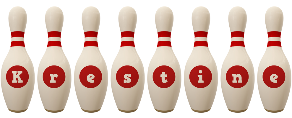 Krestine bowling-pin logo