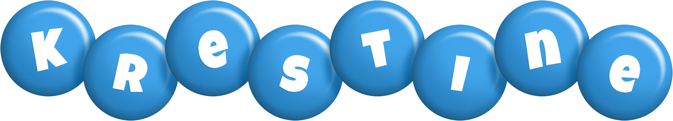 Krestine candy-blue logo