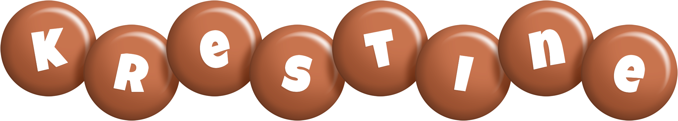 Krestine candy-brown logo