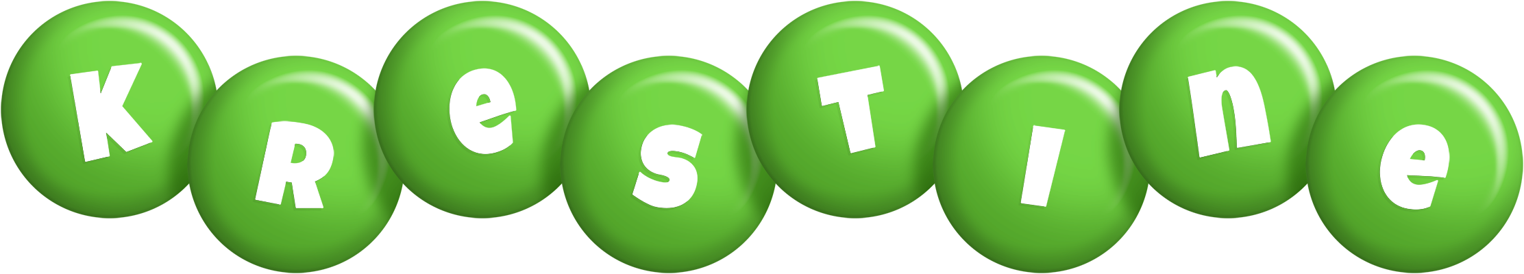 Krestine candy-green logo