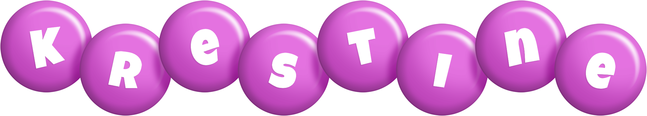 Krestine candy-purple logo