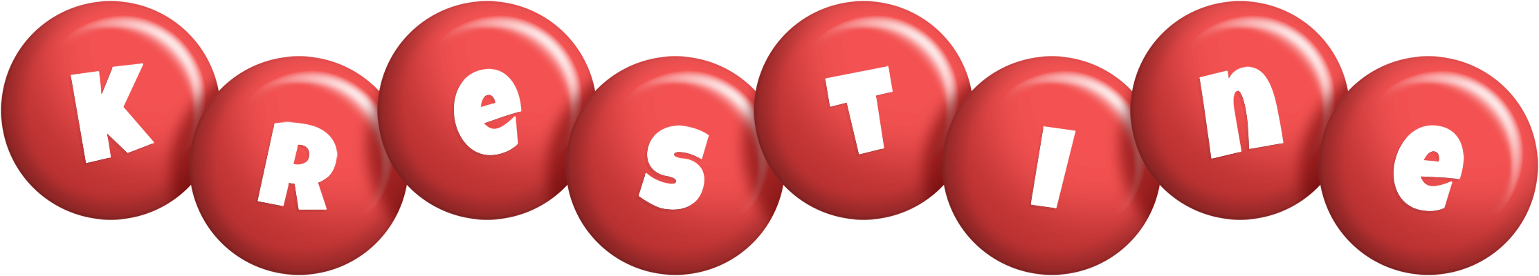 Krestine candy-red logo
