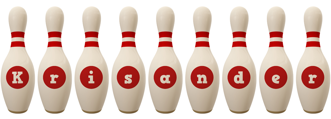 Krisander bowling-pin logo