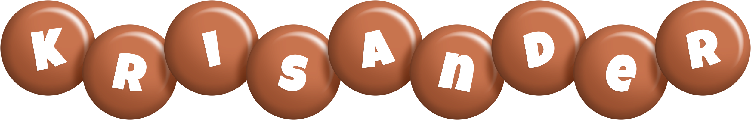 Krisander candy-brown logo