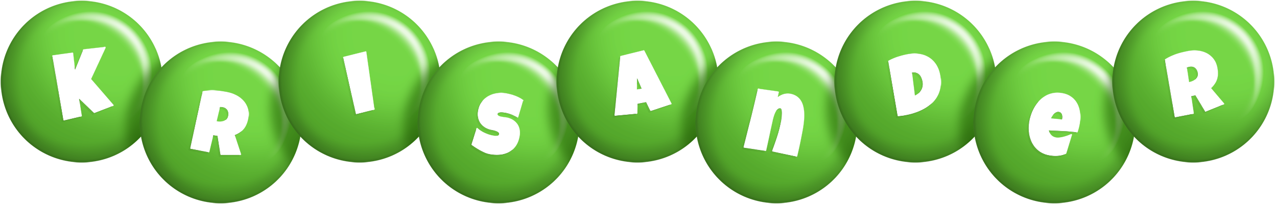 Krisander candy-green logo