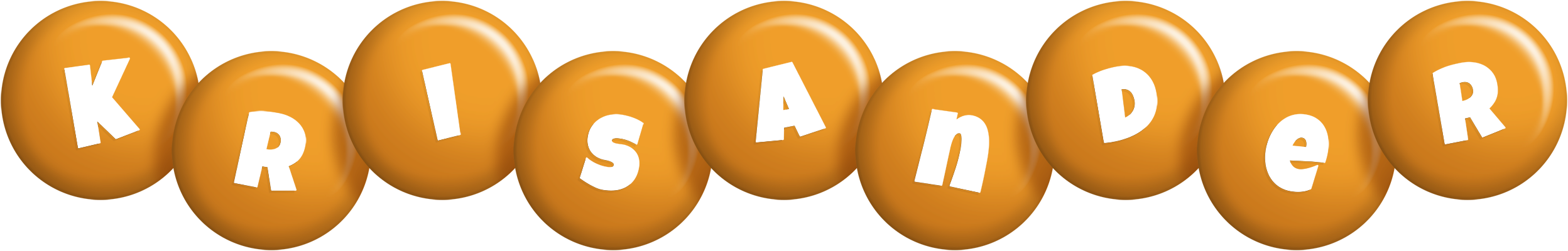 Krisander candy-orange logo