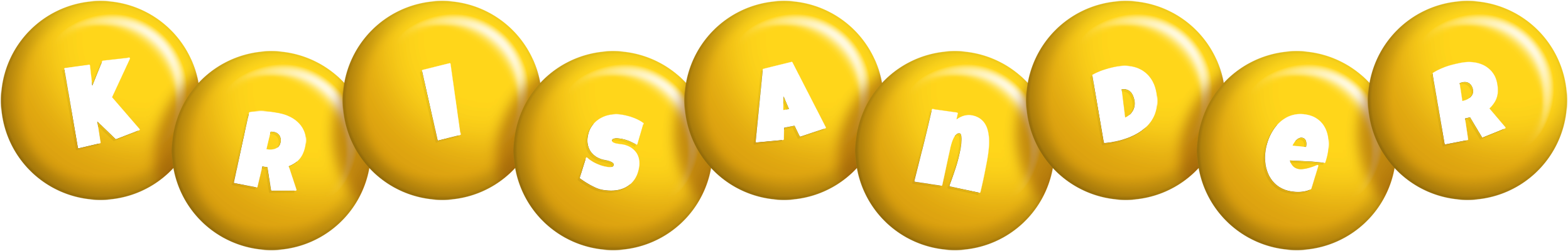 Krisander candy-yellow logo