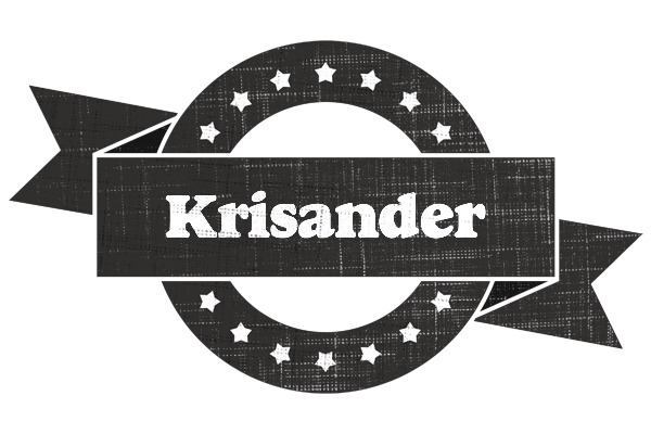 Krisander grunge logo