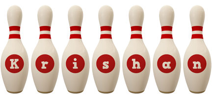 Krishan bowling-pin logo