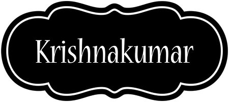 Krishnakumar welcome logo