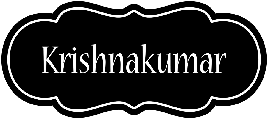 Krishnakumar welcome logo