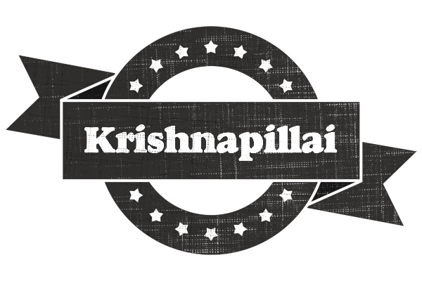 Krishnapillai grunge logo