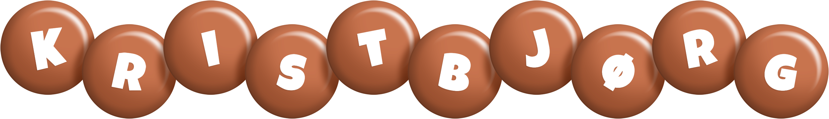 Kristbjørg candy-brown logo
