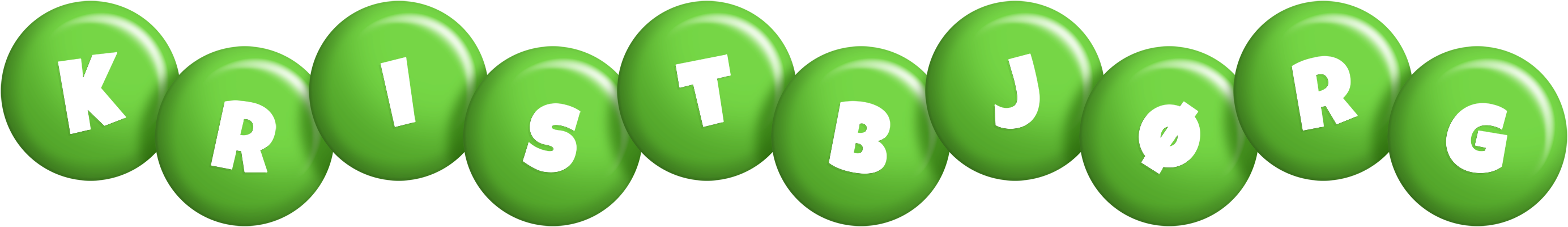 Kristbjørg candy-green logo
