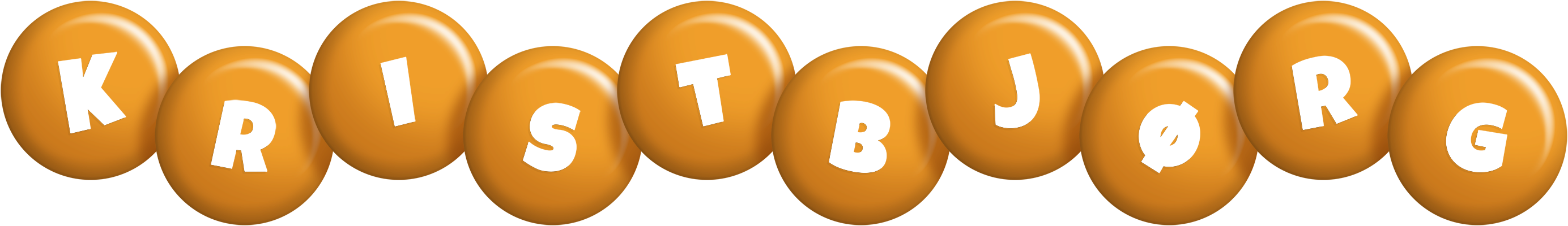 Kristbjørg candy-orange logo