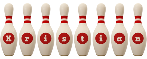 Kristian bowling-pin logo