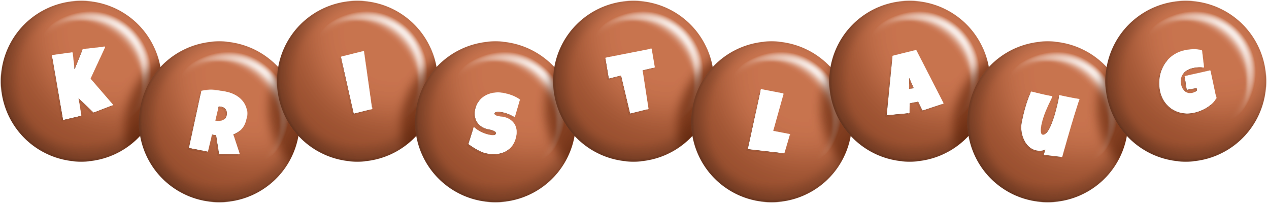 Kristlaug candy-brown logo