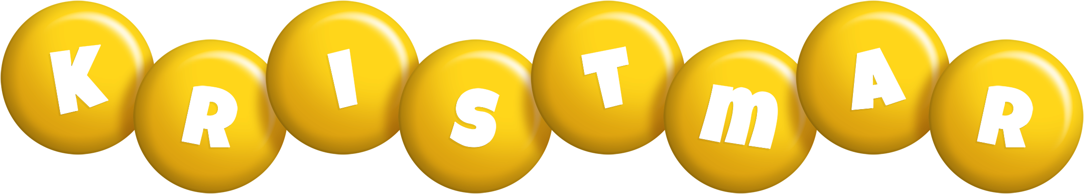 Kristmar candy-yellow logo