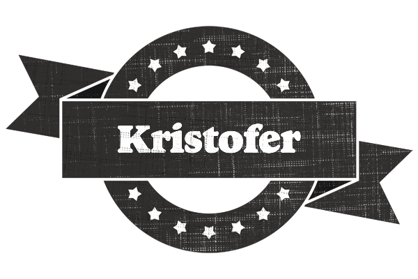 Kristofer grunge logo