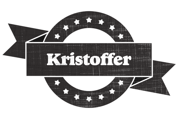 Kristoffer grunge logo