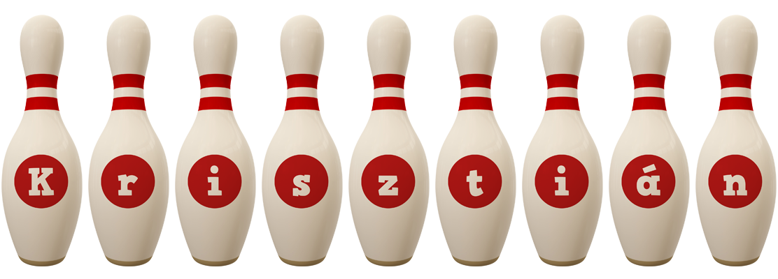 Krisztián bowling-pin logo
