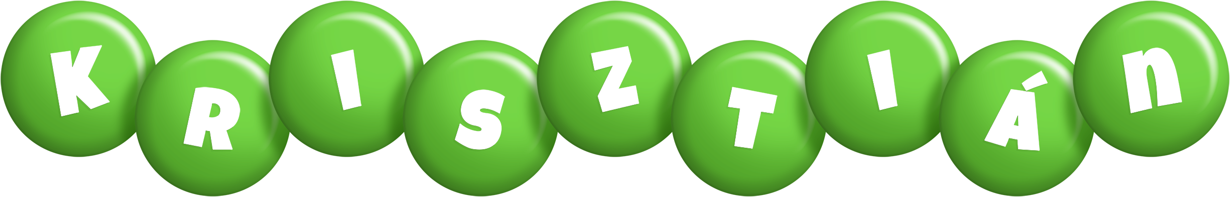 Krisztián candy-green logo