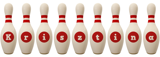 Krisztina bowling-pin logo