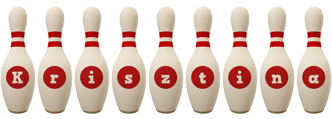 Krisztina bowling-pin logo